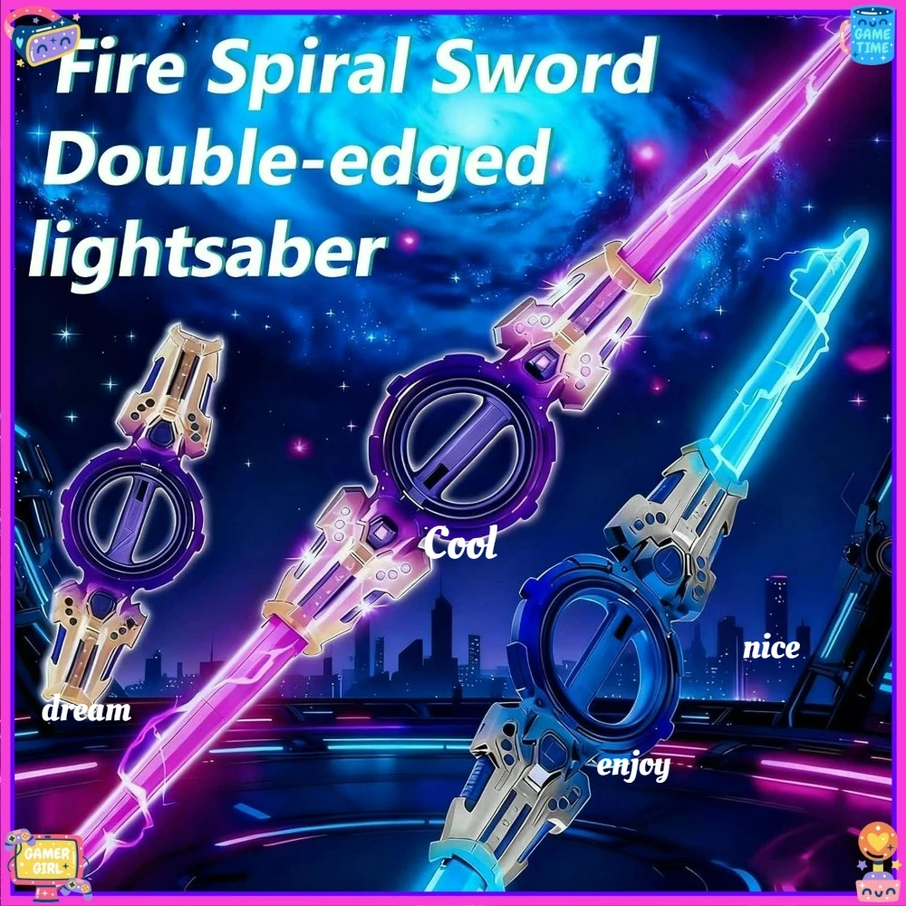 Buitenspeelgoed Helder draaiend zwaard Meerkleurig flitser LED-licht Glans Cosplay Zwaard Speelgoed Feest Familie Interactief speelgoed voor kinderen Volwassen