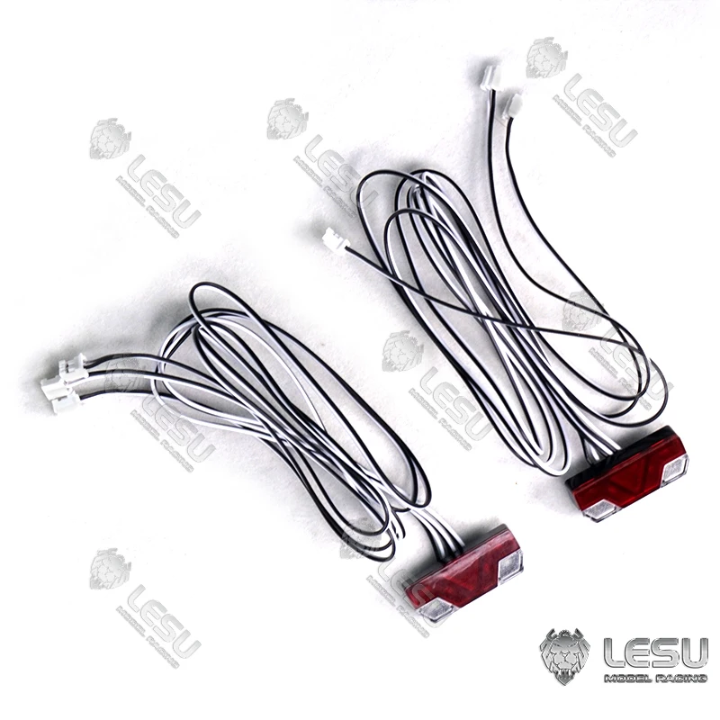 Plastic Taillights Rear Lamps for 1/14 LESU A0020 Hydraulic Trailer Tamiyay RC Tractor Truck Remote Control Toys Car Th16993