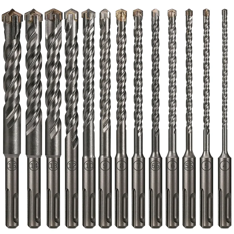 

1 шт. бетон SDS Plus 5-16 мм бита крестообразная режущая головка двойной шнековый молоток 160 мм настенный кирпичный блок электрический молоток каменная бита