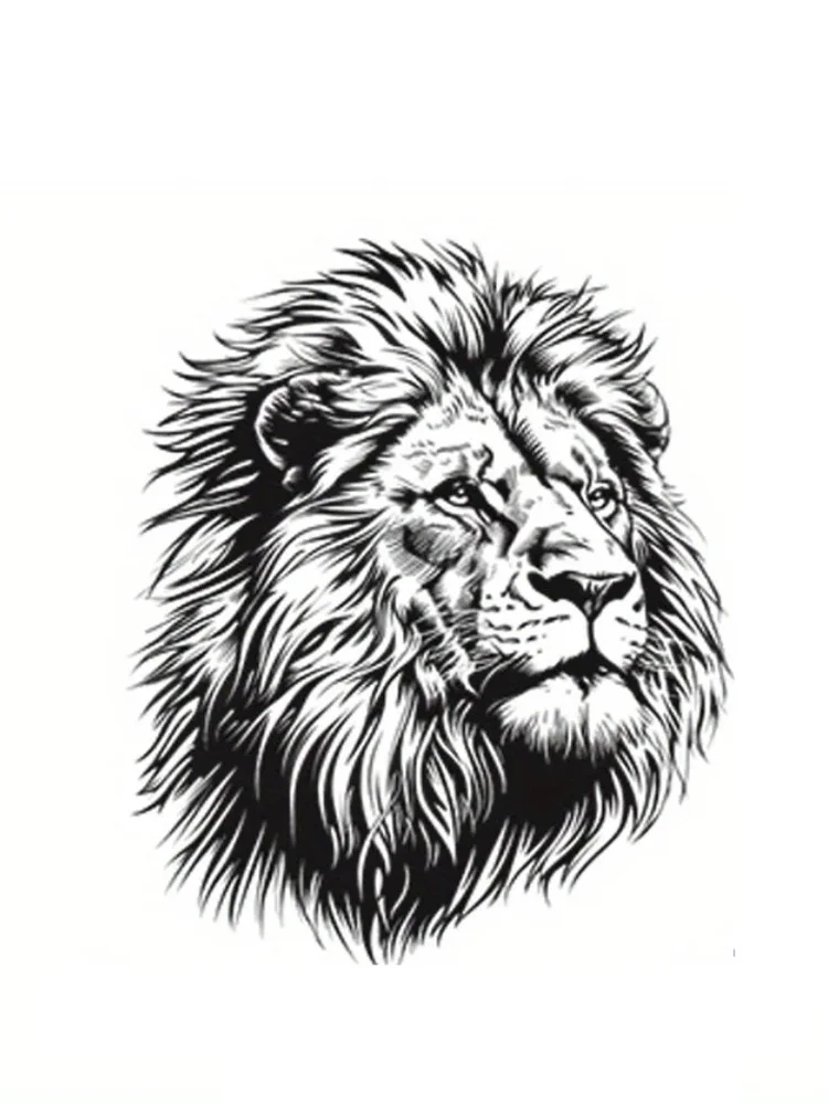 Autocollants de voiture tête de Lion 12.5x15cm, autocollants auto-adhésifs imperméables bloquant les rayures, utilisés pour voiture, ordinateur portable, moto, Van, camping-car