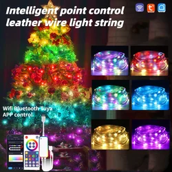 LED-Lichterkette Smart Wifi Bluetooth Tuya App Steuerung Outdoor-Lichterketten für Navidad Girlande Weihnachts ferien Party Dekor