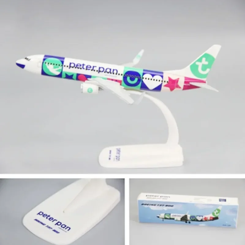 

1:200 Scale B737-800 Peter Pan Airline ABS Plastic Airplane Model Toys Aircraft Plane Model Toy Assembly Resin for Collection