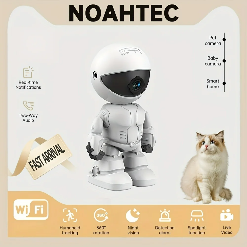 3MPHD Smart Phone Robot Camera, Indoor Cameras With Audio And Video, Security Cameras Wireless Outdoor Indoor, Pet Camera For Ca