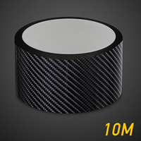 Nano Carbon Fiber Car 3D Wrap Black Tape Sticker Door Mirror Paste Protector Strip DIY Protect Film Waterproof Adhesive Vinyl