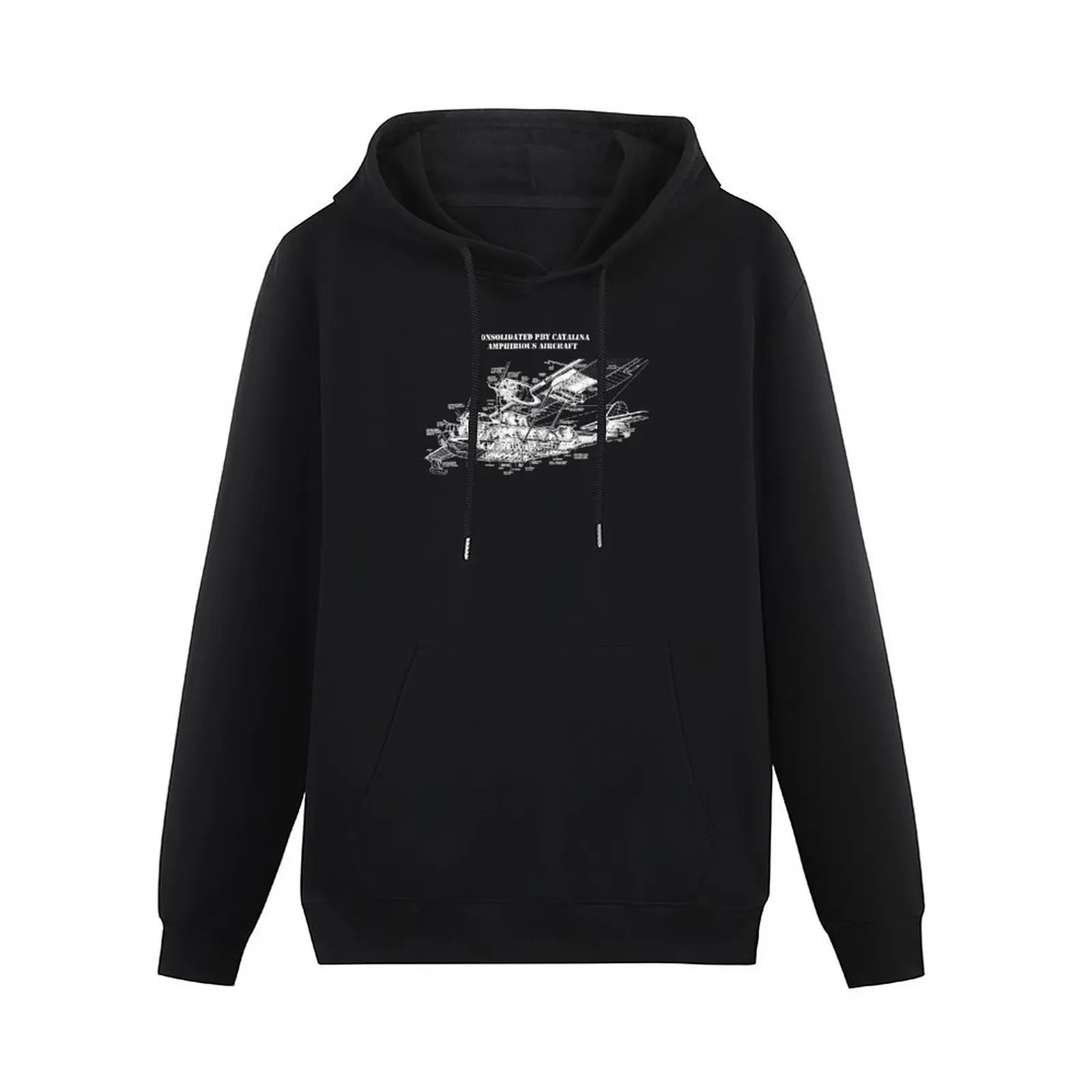 Consolidated PBY Catalina Amphibious Airplane - Cutaway Drawing Pullover Hoodie men's autumn clothes hoodie oversize