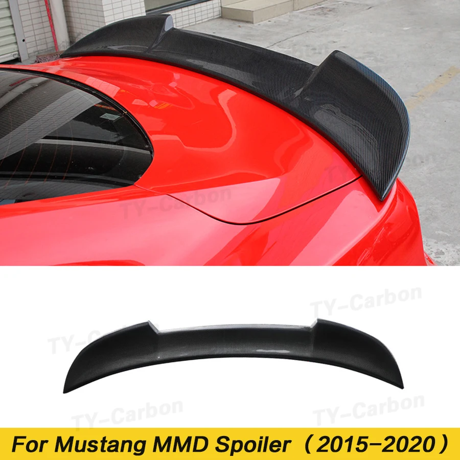 

Carbon Fiber Rear Lip Spoiler Wings for Ford Mustang GT V8 V6 MMD Style Coupe 2015-2020 Car styling FRP Bumper