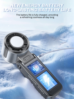 Outdoor Foldable Portable Handheld Fan Mini Cooling Fan Rechargeable 4000mAh 100-level Free Control High Speed Turbo Fan Cooler