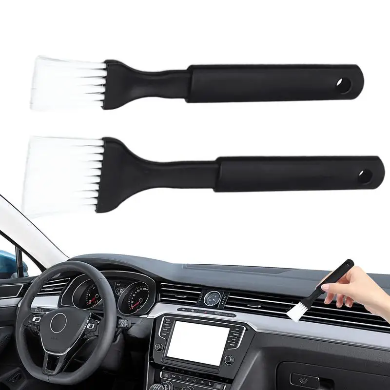 

Car Detailing Brush 2pcs Car Cleaning Brushes Duster Interior Air Conditioning Electronics Clean Tool Soft Bristle Dust Clean