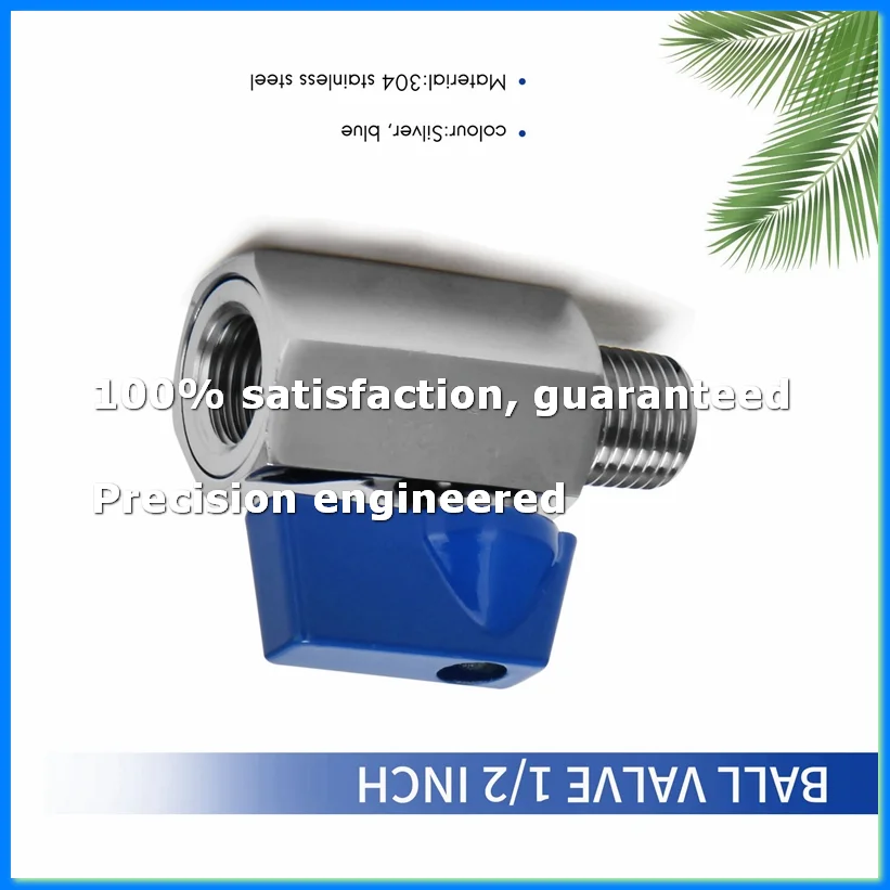 Válvula de bola de 1/2 pulgada, mini válvula de bola de acero inoxidable 304, NPT hembra y macho, ideal para control de flujo en cabezales de ducha - A69M
