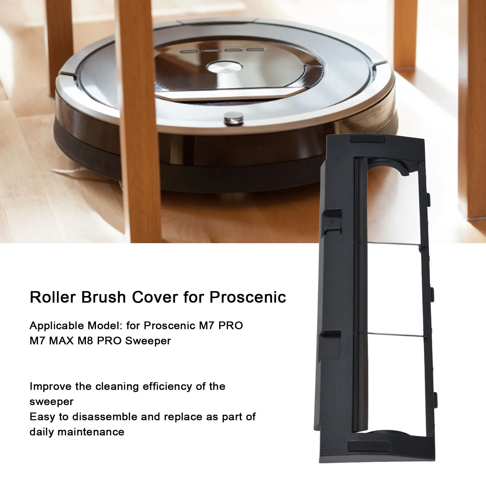 

Roller Brush Cover for Proscenic M7 PRO M7 M8 PRO Robotic Vacuum Cleaner Spare Parts Vacuum Cleaner Main Brush Roller Cover