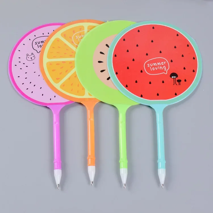 Korean Creative Stationery Wholesale Primary School Prize Reward Gift Ball Pen Children Lovely Fruit Fan Pen