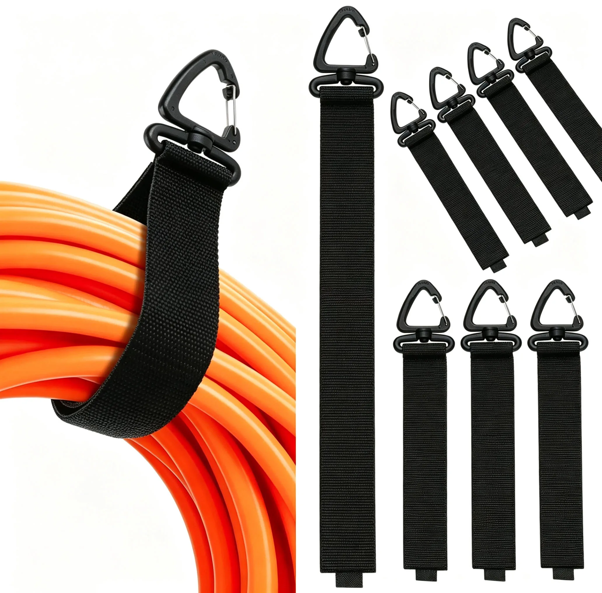 10/5/1PCS Rotate Buckle Wire Manager Power Cord Management Nylon Heavy Cord Storage Straps for Cable Hoses Car Organizer Holder