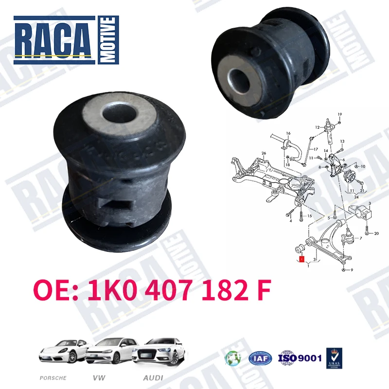 For VW Golf Passat CC Tig Audi A3 S3 Q3 TT Control Arm Bushing 1K0407182F 1K0407182 1KD407182 1K0407182A