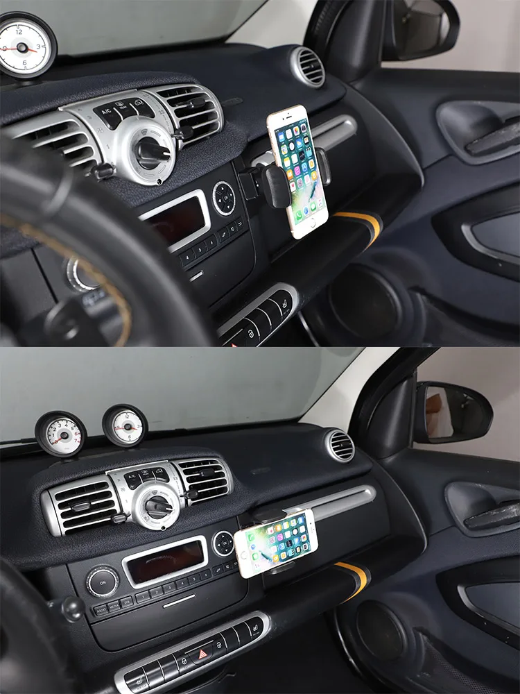 Für mercedes benz smart 2011 fortwo forfour 2011-2015 abs schwarz Autotelefon halter GPS Navigations halterung Innen zubehör – Detail 2