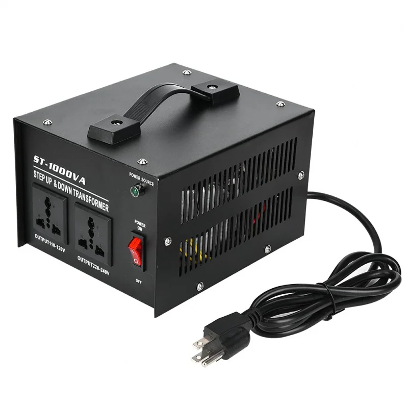 

ST-1000VA 1000W AC Voltage Converter Transformer(110 to 240V, 110V to 220V) 1000Watt Step Up/Down 110/120 Volt - 220/240 Volt