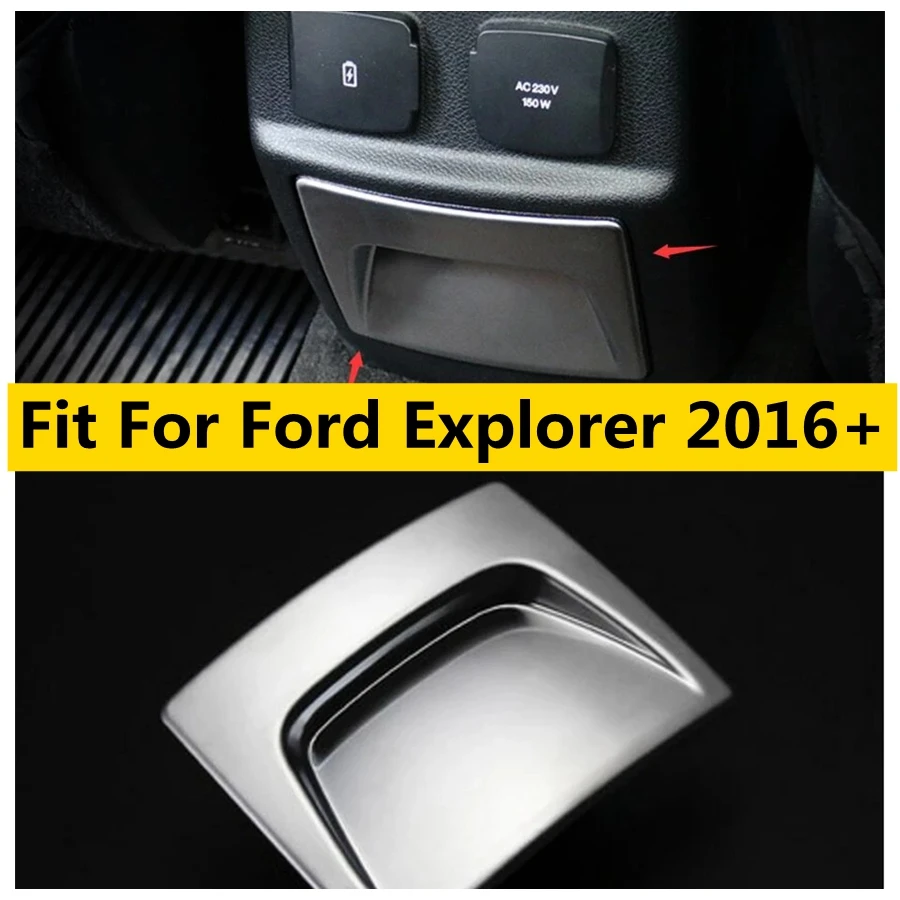 

Armrest Box Anti Kick Panel Cover Trim Protection Kit Fit For Ford Explorer 2016 - 2018 Matte Interior Accessories