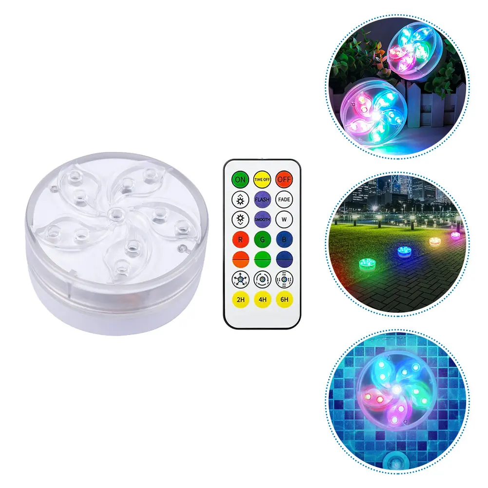 

【】Underwater Pond Lights Fish Tank Led Lamp Submersible Waterproof Light For Pool Aquarium Decor Remote Controlled Fountain