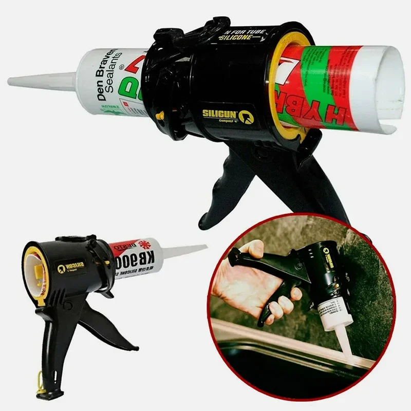 Portable Glass Glue gun Dripless Caulking Gun filling gun drip proof limit filling gun Bathroom Repair Building Tools