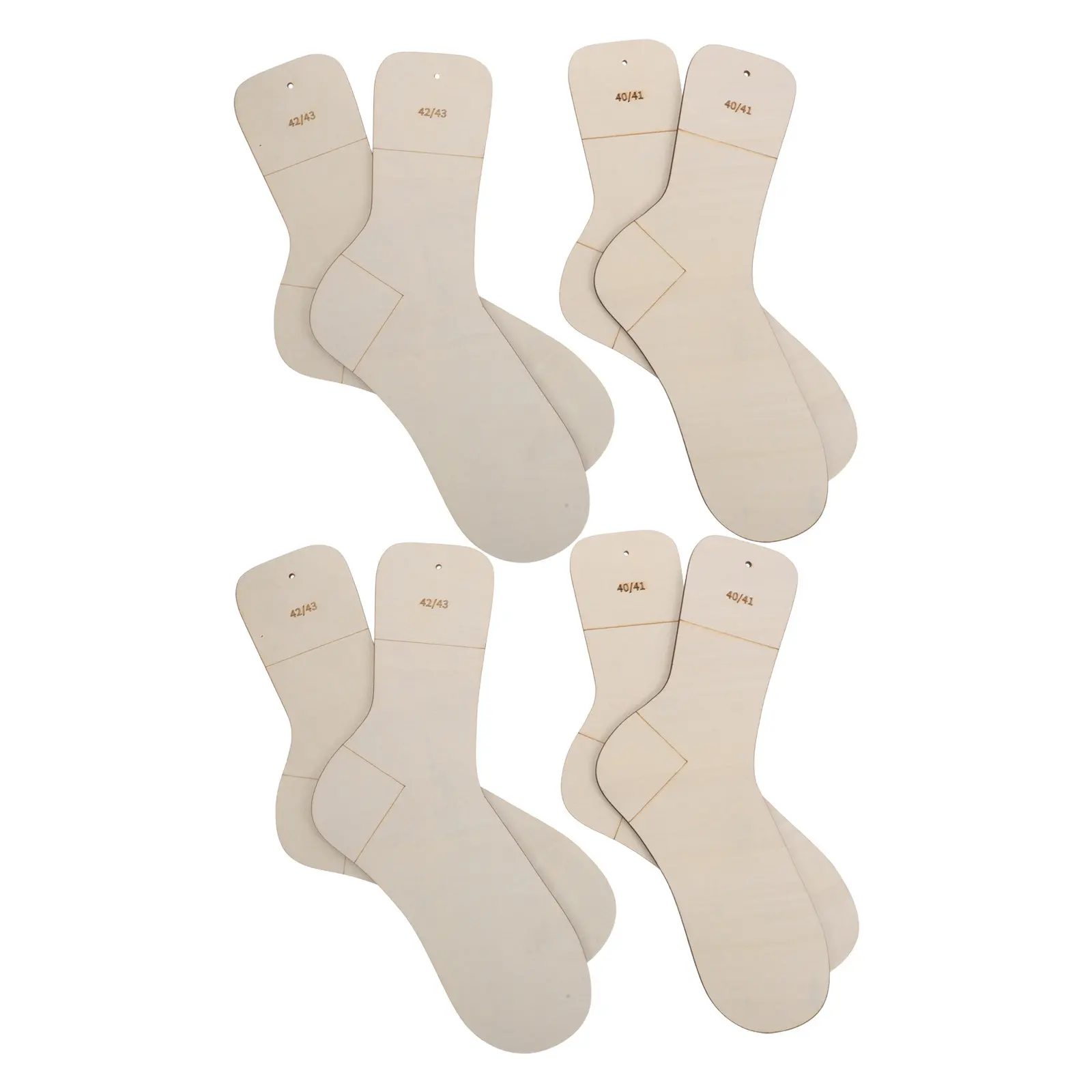 

8Pcs Wooden Sock Blockers Knitting Tools Natural Wood Blocking Tools Handmade Socks Craft Home Supplies Multi Sizes