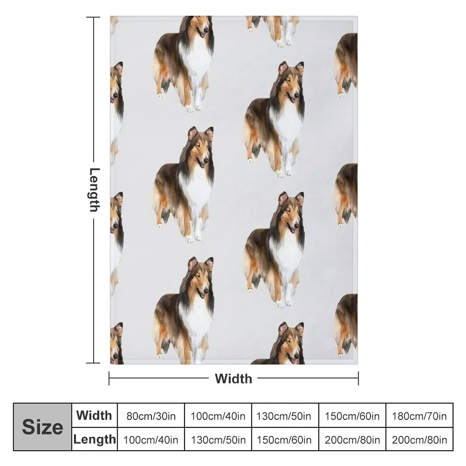 Rough Collie Stunning Look! Throw Blanket heavy to sleep Sofas Sofa Cute Plaid Blankets