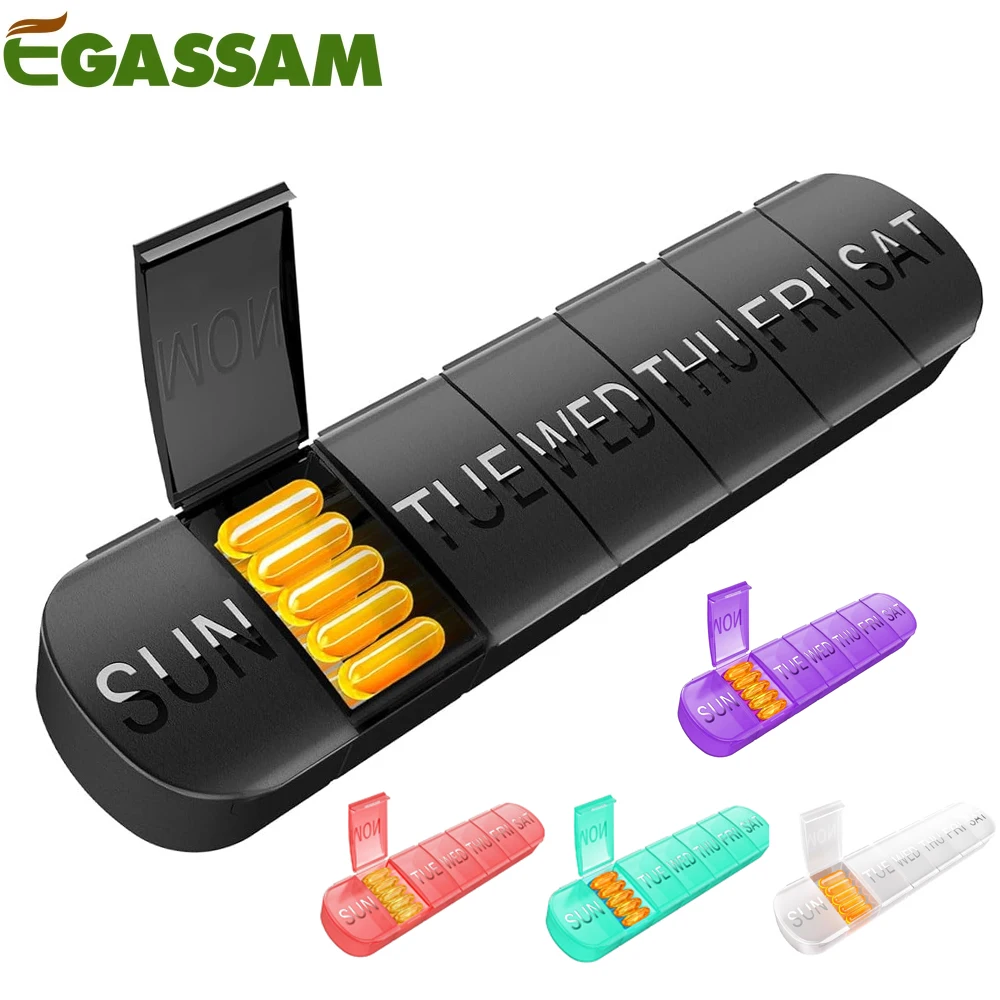 

1PCS Weekly Pill Organizer 1 Time a Day, Travel Pill Box 7 Day Extra Large Compartments Vitamin Holder, Daily Pill Container