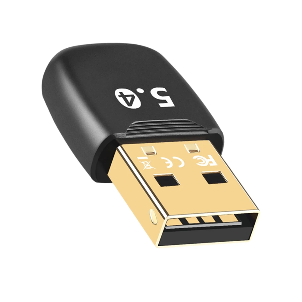 USB Bluetooth-совместимый адаптер 5.4, аудиопередатчик, приемник, драйвер, бесплатный беспроводной USB-адаптер для ПК, ноутбука, беспроводной динамик