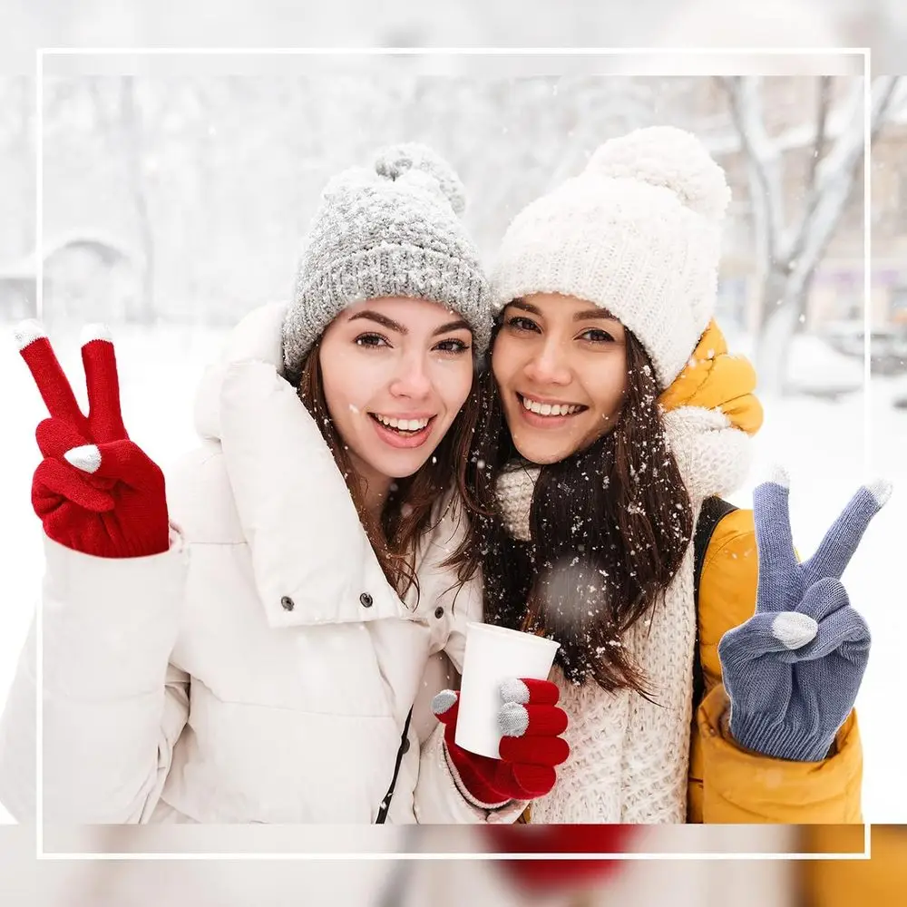 80 زوجًا من قفازات الشتاء المحبوكة بدفء في 6 ألوان للاستخدام على شاشة اللمس - مثالية للتبرعات الخيرية المسيحية