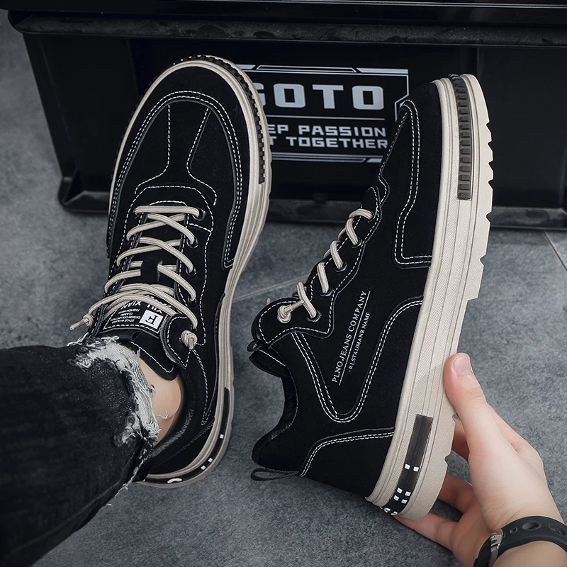 أربعة مواسم الرجال المنخفضة أعلى شقة منخفضة الكعب الجلود ريترو ستايل عادية الدانتيل متابعة المألوف ومتعددة الاستخدامات ملابس العمل حذاء كاجوال