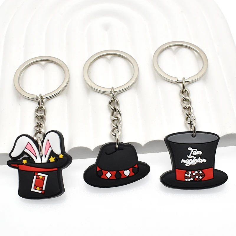 1pcs Las Vegas Jetton Poker Soft PVC Key Ring Sieve Black Hat Keychain Pendant Retro Lucky Jackpot Business Gifts