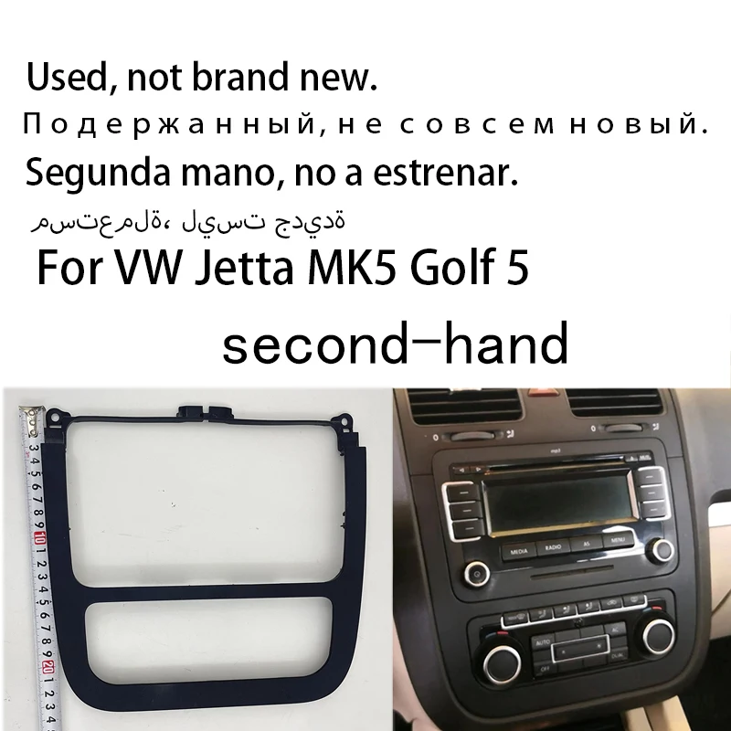 

AH851 For Jetta Golf MK5 MK6 2011 1KD 858 069 Car Automatic CD Panel Surround Radio Black Cover Trim Air Conditioning Panel