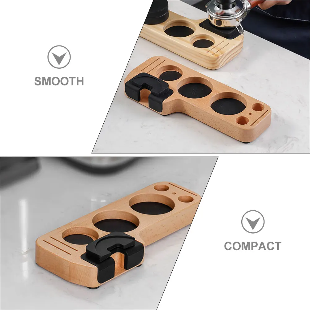 

Wooden Tamper Holder Coffee Powder Press Base Elegant Stand Desktop Adjustable Wear Resistant Craftsmanship Practical Storage