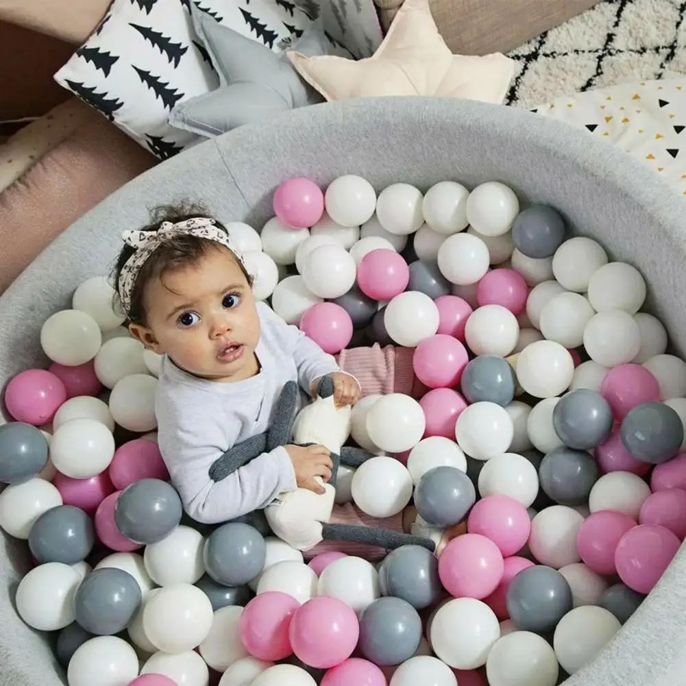 Indoor Pit Ball para Playtime, Pe espessado, Crush Proof, Bpa, Phthalate Free, 3 cores, preto, branco, rosa, 100Pcs Set