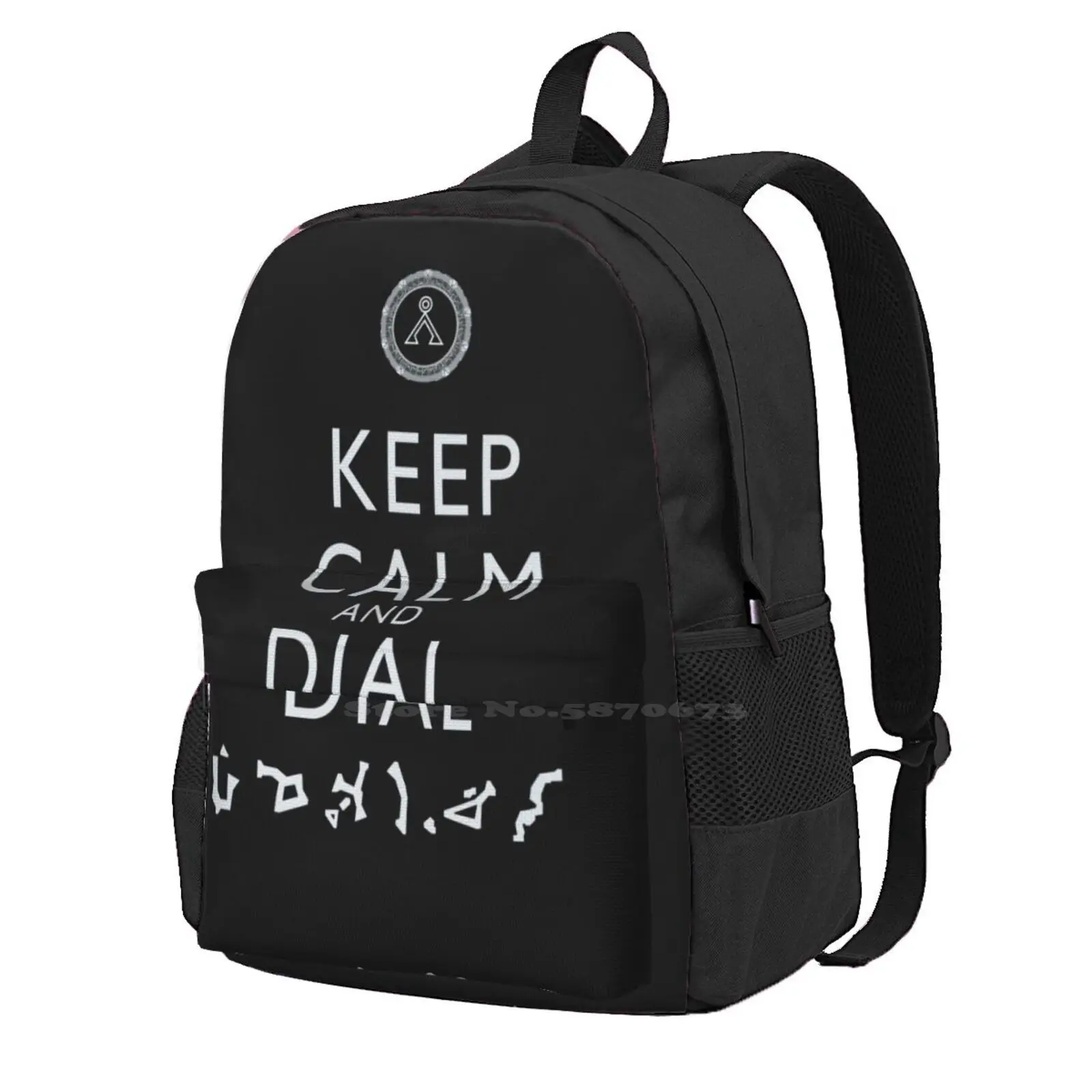 Keep Calm And Dial Earth School Bag Big Capacity Backpack Laptop 15 Inch Stargate Sg1