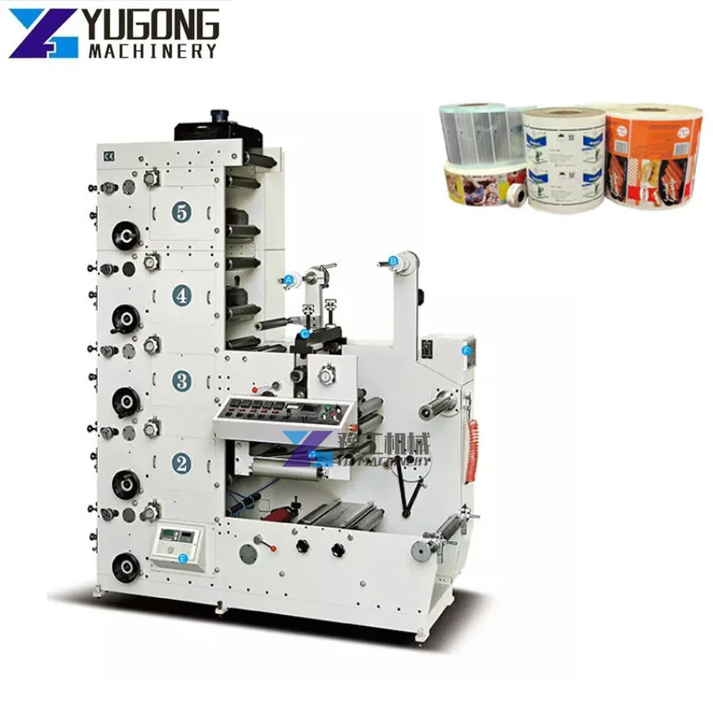 4 Color Automic Wide Width Roll To Roll Paper Cup Flexo Graphic Flexographic Printing Machine for Paper Cup for Sale