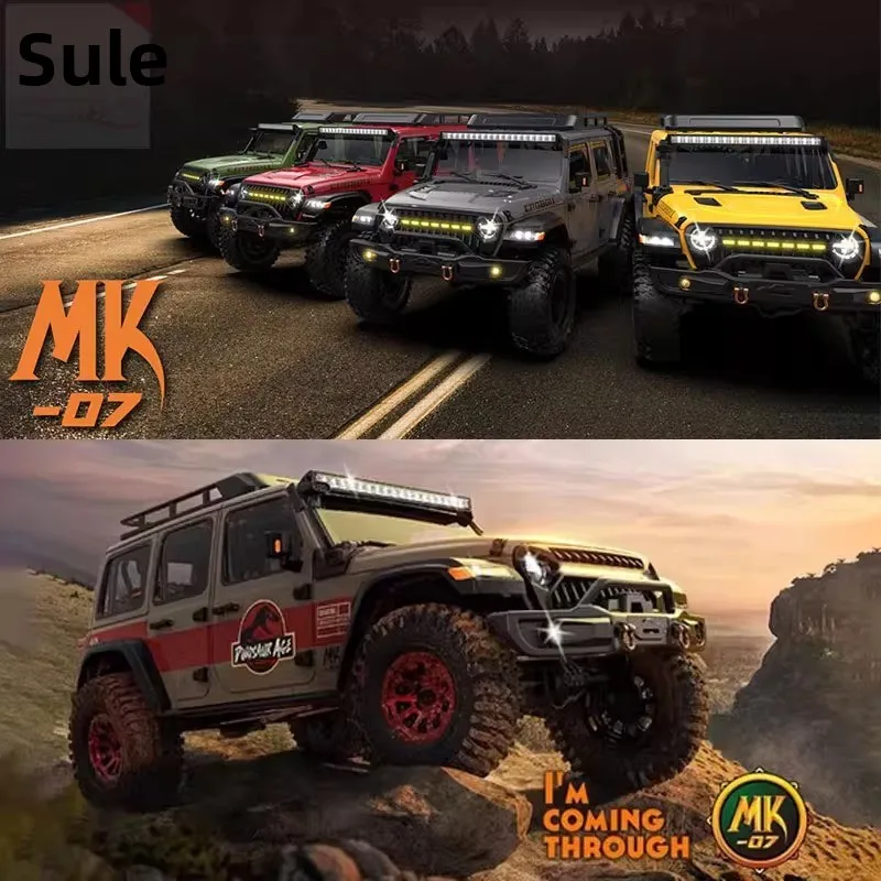 MK07 1/7 Scale Large RC Off-Road Vehicle 2.4GHz 350m Remote Control Range with Lighting System RTR All-Terrain RC Toy Crawler