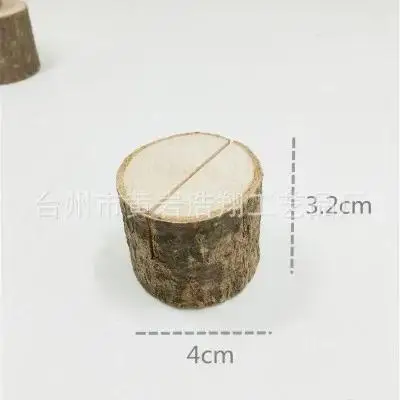 1 Stück Holzhandwerk Fotoklammer Natürlicher Namensschild Tischkartenhalter Vintage Sitzkarte Hochzeit Party DIY Zubehör – Detail 5