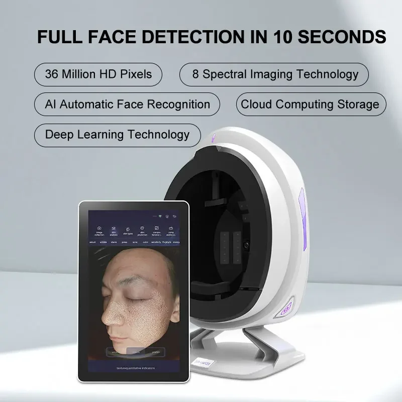 2024 New 3D Facial Skin Scanner Face Skin Detector Mirror Tester Diagnostic Skin Analyzer Machine