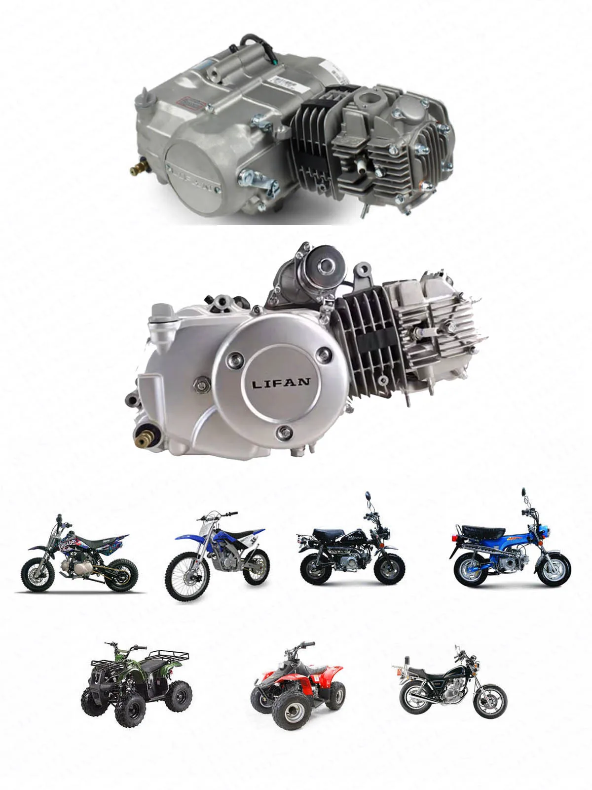 52.4mm 54mm 55mm 56.5mm Cylinder kit Lifan 125CC 138CC 140CC 150CC 1P52FMI 1P54FMI 1P55FMJ 1P56FMJ Engine Pit Dirt  Bike Parts