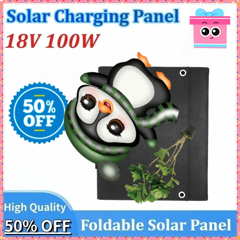 

New 18V 100W Flexible Solar Panel Photovoltaic Solar Panels Battery Charger for Outdoor Camping Car Boat Home Camper Balcony