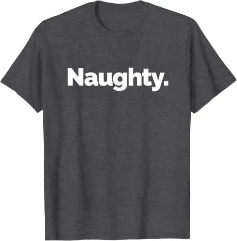 Naughty Pun TICE Nits T-Shirt, Y2k mit dem Aufdruck „Naughty“ und lustigen grafischen Buchstaben, Humorvolles Kurzarm-Shirt aus weicher Baumwolle – Detail 8