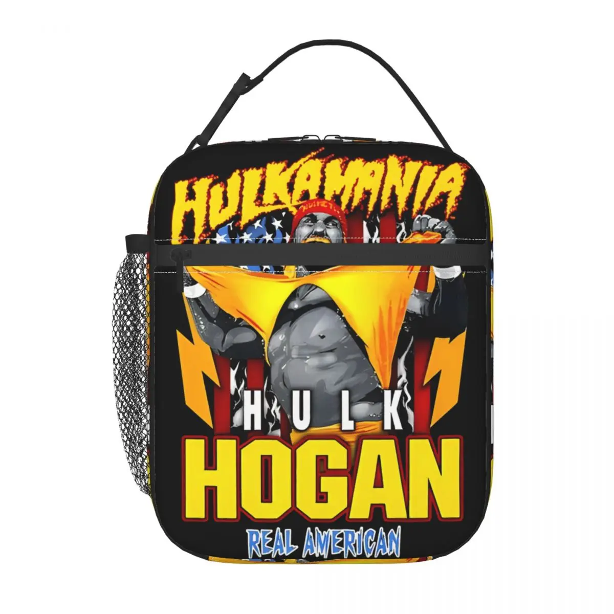 Hulk Hogans Hulkamania Real American Ripped Merch Insulated Lunch Bags For School Food Storage Bag Portable Thermal Bento Box