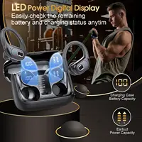 Ecouteurs Bluetooth sans Fil Sport, 75H Ecouteurs Bluetooth 5.4 HiFi Stéréo, Oreillette Bluetooth avec Réduction de Bruit ENC Mic, Écran LED, IP7 Étanche Casque Bluetooth pour Running/Gym 6
