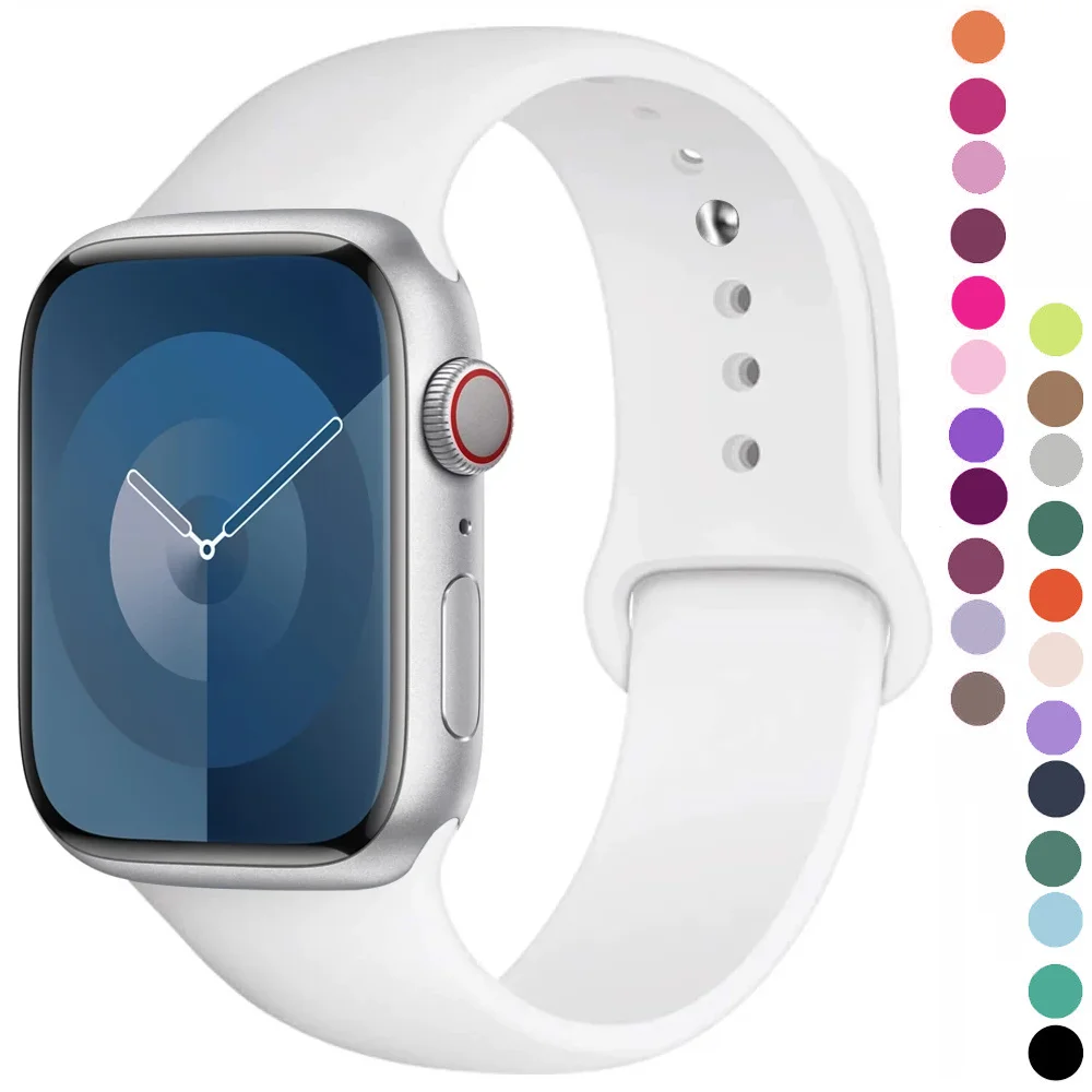 Apple Watch用シリコンストラップ,スポーツブレスレット,iwatchシリーズ8,7,6,5,4,3,se,9,9 ul2,44 mm, 45mm, 40mm 41mm、42-38mm、49mm