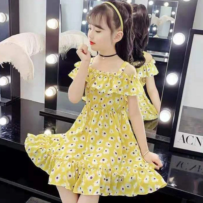 فساتين بناتي جميلة من القطن والكتان 14 12 فستان زهري أنيق لعيد ميلاد الفتيات ملابس الفتيات للأطفال بعمر 10 سنوات أنيقة من 6 8 #4