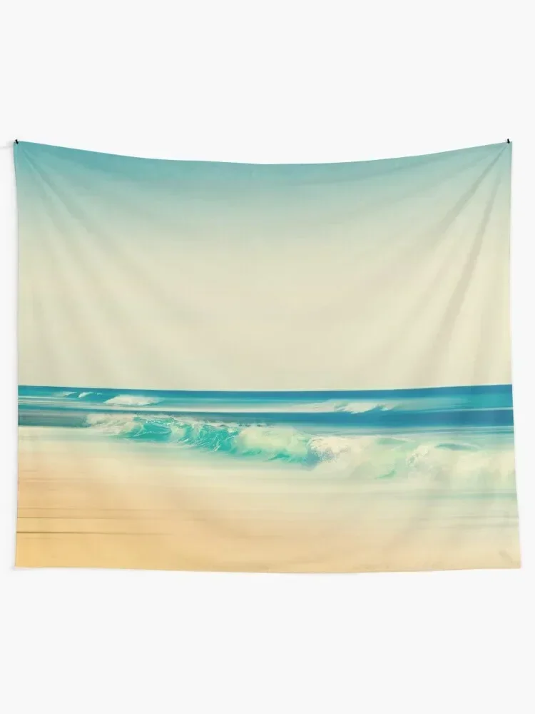 emerald surf - wave crashing on beach Tapestry Aesthetics For Room Wall Hanging Tapestry