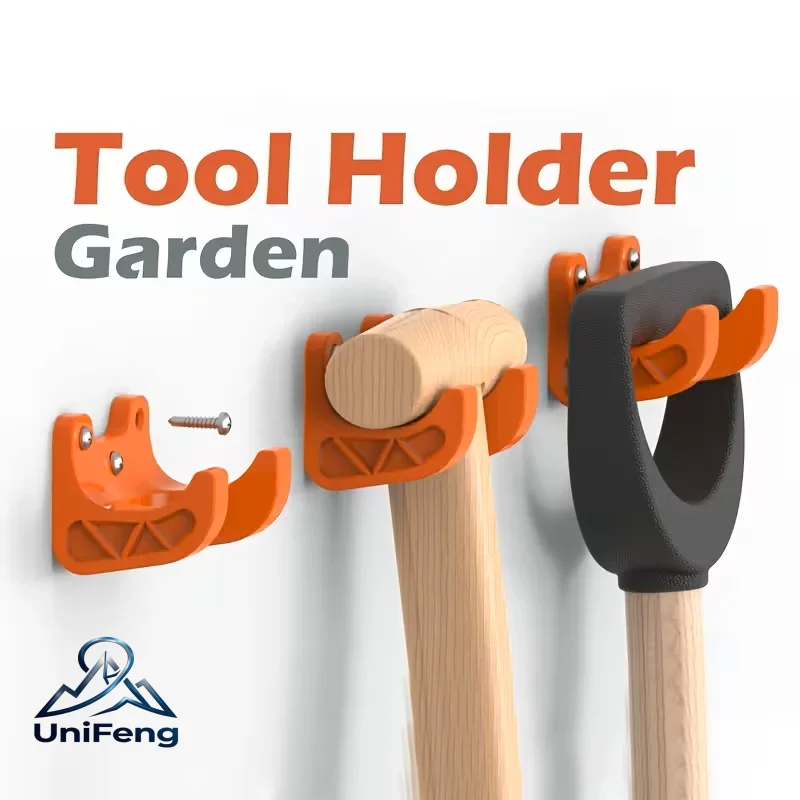 3-Pack Garden Tool Racks Holder 35mm Diameter for Brooms Shovels Rakes Hoes - Universal Hook for Most Garden Equipment