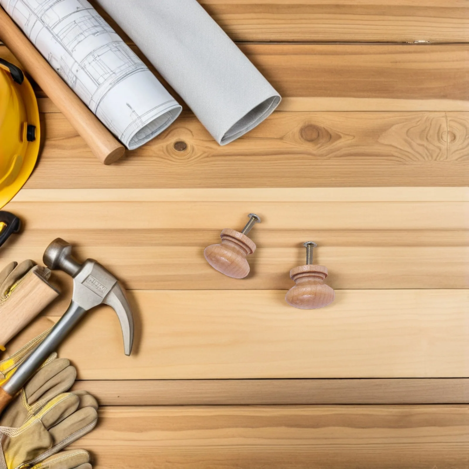 

Modern Cabinet Mushroom Head Handle Mushrooms Drawer Wooden Knob Knobs Pulls Kitchen Cabinets