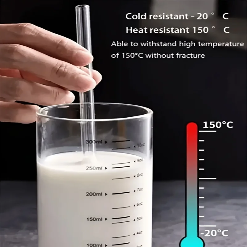 10pcs 4-Inch Reusable High Borosilicate Clear Glass Straws,Industrial Blowing Tubes for Art Craft Glass Pipes,Heat-Resistant view 6
