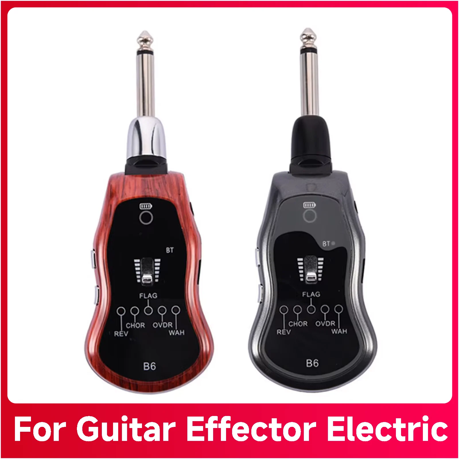 Guitar Effects Portable Bluetooth 5 In 1 Transmitter Guitar Effector for Electric  REV-CHOR-FLAG-OVDR-WAH Cycle Switching