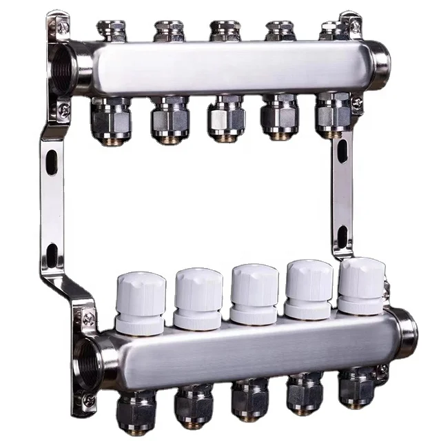 High Quality Customized Design Stainless Steel Manual Manifold Radiant Floor Heating Manifold